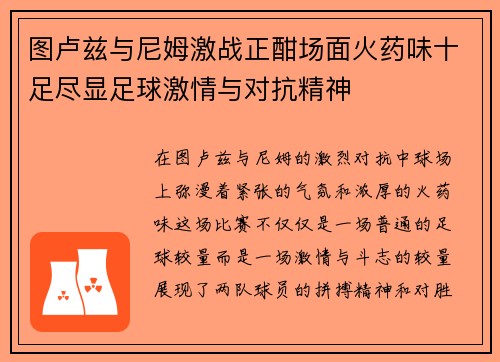 图卢兹与尼姆激战正酣场面火药味十足尽显足球激情与对抗精神